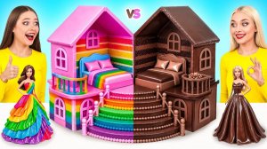 Строим Удивительный Кукольный Домик Жевательная Резинка vs Шоколадный # Крутые Творческие Лайфх