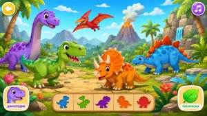 Динозавры, развивающие игры для детей.