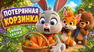 Зайчик и потерянная корзинка 🥕 | Умные сказки | Добрый мультфильм для детей