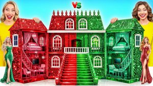 Строим Удивительный Кукольный Домик # Рубиновый vs Бриллиантовый Челлендж