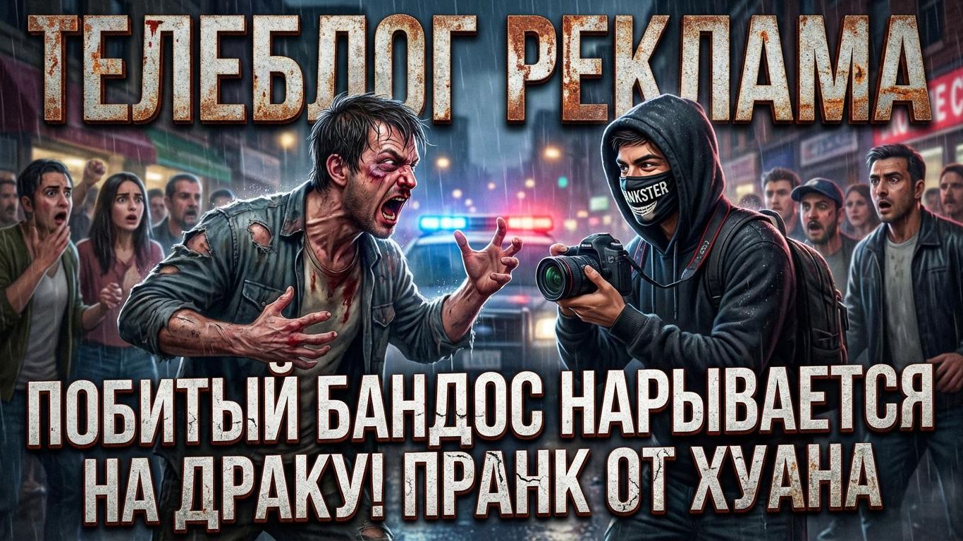 Побитый бандос нарывается на драку (пранк от хуана). Телеблог Реклама