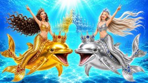 Золотая Русалка vs Серебряная Русалка Челлендж # Потрясающий Творческий Челлендж