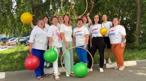 Родные участников СВО и сотрудники ДК вышли на физкультминутку