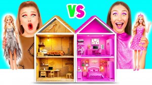 Строим Удивительный Кукольный Домик # Дорогой vs Дешевый Челлендж от
