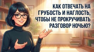Как отвечать на ХАМСТВО и наглость, чтобы потом не прокручивать ссору ночью