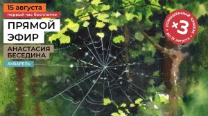 Паутинка. Бесплатный урок рисования акварелью с художником Анастасией Бесединой