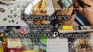 10-08-2026 Недельный влог. Понедельник. Живём на 7.000₽ неделю