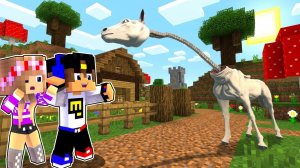 LONG HORSE ДЛИННАЯ ЛОШАДЬ УСТРОИЛА ТРОЛЛИНГ НУБУ И ПРО ДЕВУШКЕ! МОД В МАЙНКРАФТ MINECRAFT ЕВГЕНБРО