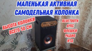 Новая самодельная активная маленькая колонка. Высота всего 50см. Покраска + лак