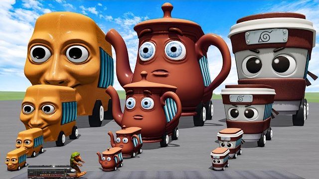 Большие и маленькие-Найти, Найти, найти Sahur Bus-vs-Heavy-Тяжелый Sahur Bus против Cappuccino, Assa