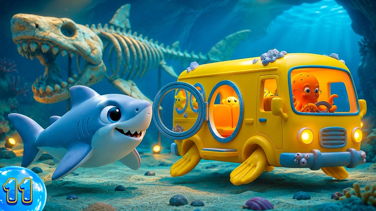Шарки и одноклассники в музее! Мистер Осьминог показывает скелеты рыб 🦈🦑 | Для детей