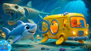 Шарки и одноклассники в музее! Мистер Осьминог показывает скелеты рыб 🦈🦑 | Для детей