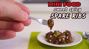 Миниатюрная кухня: готовим острые свиные ребрышки в стиле ASMR