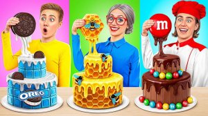 Я против Бабушки Кулинарный Челлендж Укрась Торт # Смешные Моменты