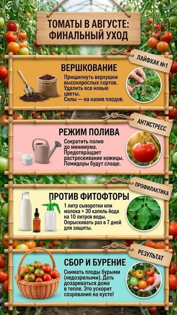 СПАСАЕМ ТОМАТЫ ВО ВТОРОЙ ПОЛОВИНЕ АВГУСТА 🍅🚨