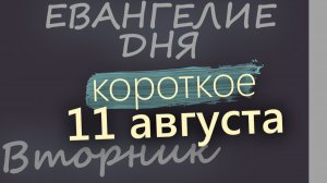 11 августа Вторник Евангелие дня 2026 короткое!
