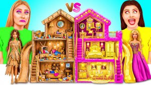 Строим Удивительный Кукольный Домик Дорогой vs Дешевый Челлендж # Смешные Челленджи от