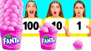 100 Слоев Еды Челлендж # Удивительные Лайфхаки и Хитрости от DaRaDa Challenge