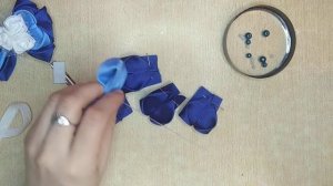 Заколки из репсовой ленты 4 см.