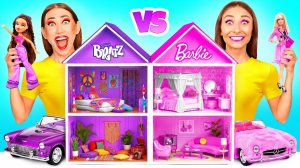 Строим Удивительный Кукольный Домик Барби vs Братц Челлендж # Весёлые Идеи Для Декора от Crazy