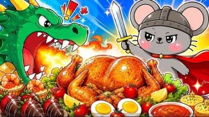 ASMR сказка: битва с драконом и самый вкусный обед — курочка после подвига!