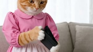 😋🐱 Рыжий котёнок любит конфеты, поэтому мама-кошка начинает готовить особое лакомство 💖🍳