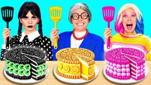 Кулинарный Челлендж# Уэнсдей Против Бабушки # Вкусные Кухонные Лайфхаки от DoDo Challenge