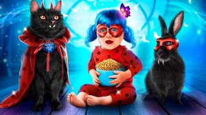 Вампир vs Леди Баг! Мы спасли бездомного котенка! Лайфхаки для владельцев животных!