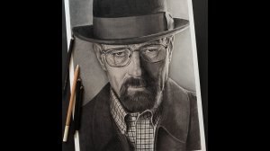 Процесс рисования портрета карандашом Walter White )