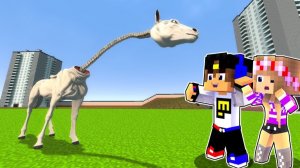 НУБ И ПРО ДЕВУШКА НАШЛИ LONG HORSE ДЛИННУЮ ЛОШАДЬ! МОД И ТРОЛЛИНГ В МАЙНКРАФТ MINECRAFT ЕВГЕНБРО