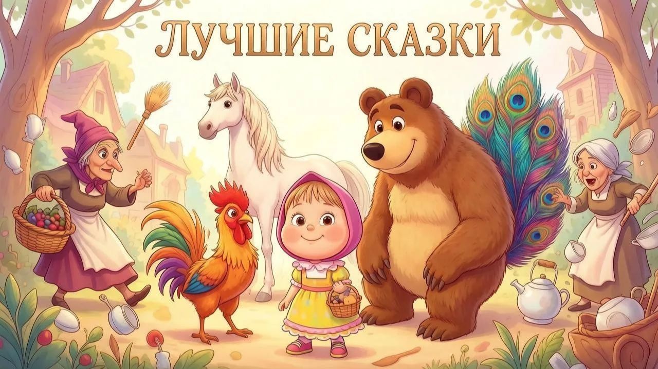 Сказки на ночь. Большой сборник для самых маленьких.Маша и Медведь, Федорино горе, Сивка-Бурка и др.