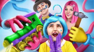 Mommy Long Legs и Daddy Long Legs строят поезд Poppy Playtime!
