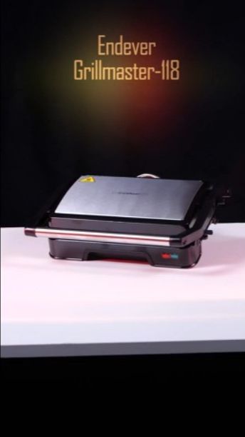 Пресс-гриль Grillmaster-118 — 1500 Вт, 220°C, антипригарное покрытие, открывание 180°