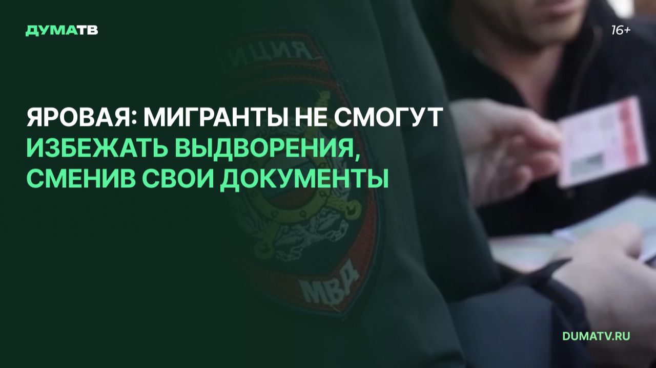 Яровая: мигранты не смогут избежать выдворения, сменив свои документы