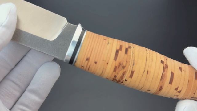 ВОРКАУТ из стали N690 с рукоятью из бересты