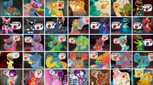 Все картонные фигурки из сериала Poppy Playtime 1-5