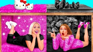Секретный Домик Под Кроватью # Богатая vs Бедная Смешные Челленджи от