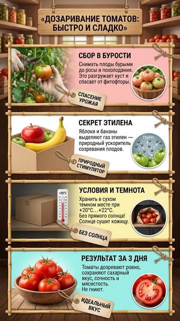 🍅 Помидоры покраснеют за 3 дня Секреты быстрого и вкусного дозаривания.