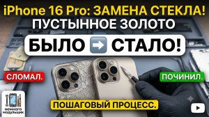 Ремонт iPhone 16 Pro замена задней крышки