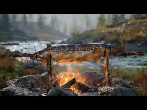 Лосось из горной реки: от улова до огня