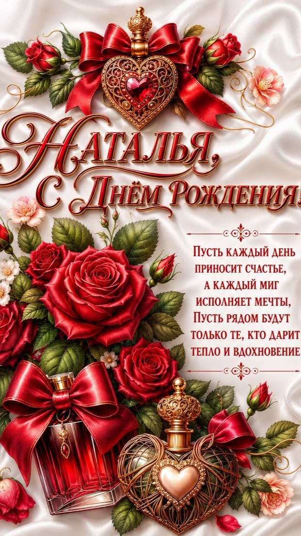 Наталья, Наташа! С днем рождения — ты наша радость 🌹