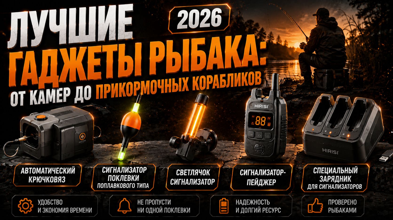 Лучшие гаджеты рыбака: от камер до прикормочных корабликов 2026