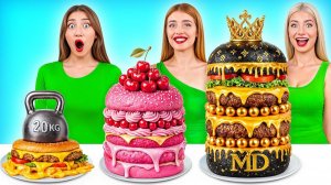 Бедная vs Богатая vs Ультра Богатая еда Челлендж # Вкусные Кухонные Лайфхаки