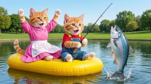 😻📚 От высших оценок до веселья в походе — мама-кошка наградит рыжего котенка поездкой на рыбалк