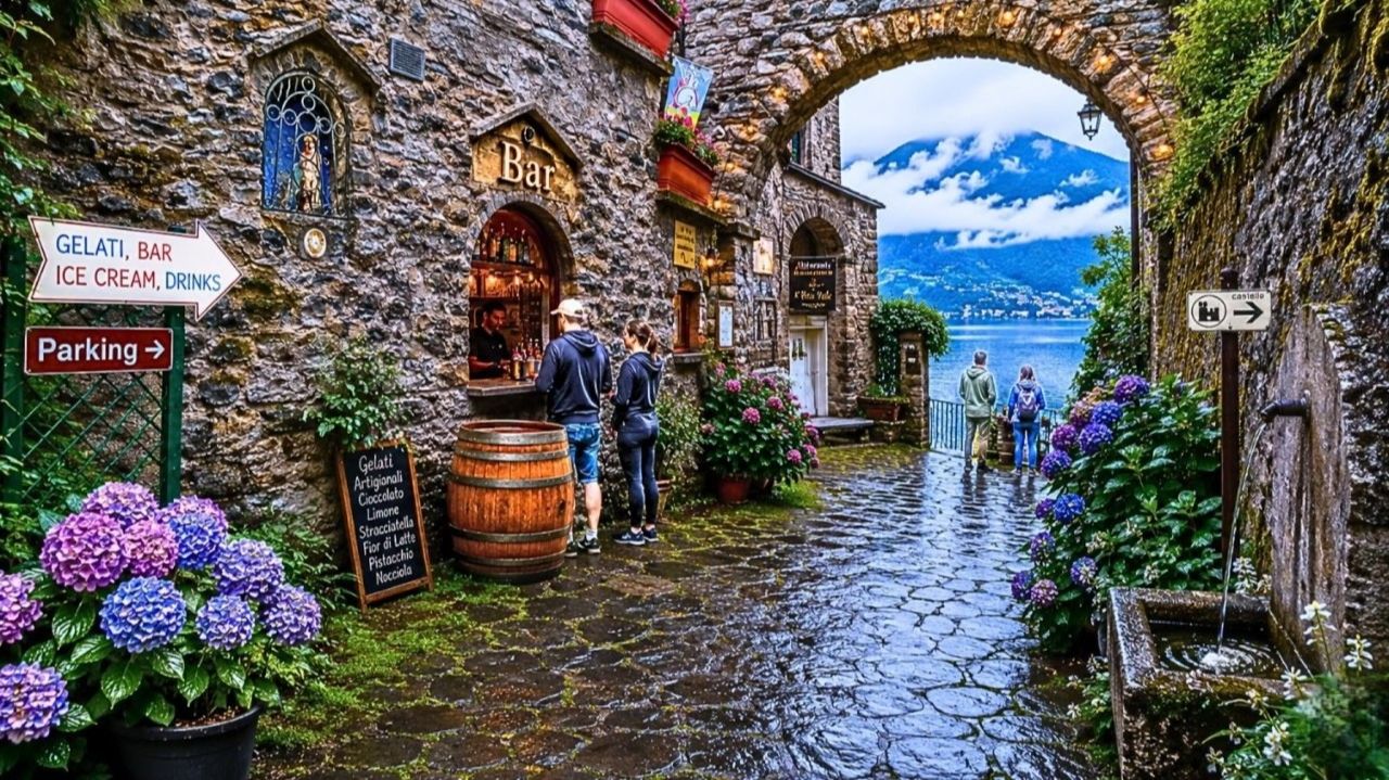 Italy, Vezio, Lake Como - Hidden Village Above Varenna