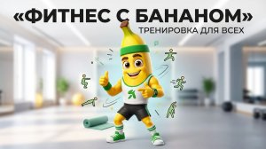 Живой банан делает зарядку