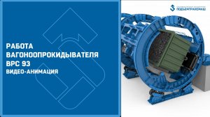 Работа вагоноопрокидывателя ВРС 93-110 видео-анимация