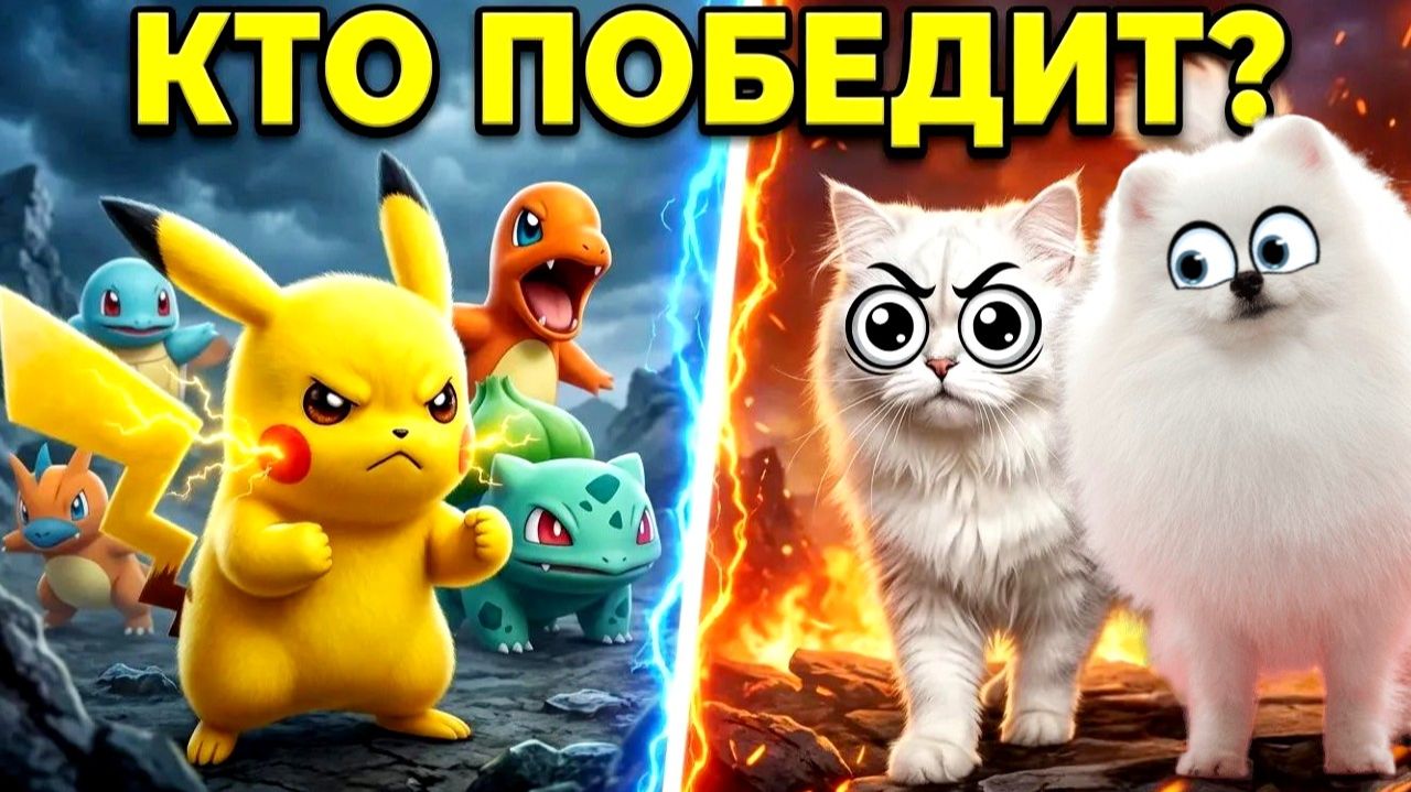 ПОКЕМОНЫ ПРОБРАЛИСЬ В НАШ ДОМ!  ЭПИЧЕСКАЯ Битва Кошек и Шанельки против Пикачу! СБОРНИК из 4 видео