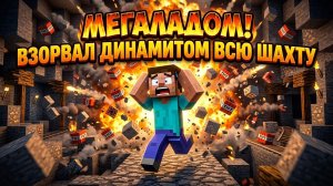 МЕГАЛАДОМ день 3. Я ВЗОРВАЛ всю свою ШАХТУ в МАЙНКРАФТ?!
