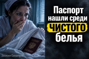Паспорт в корзине с чистым бельём